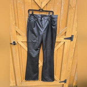 Black Faux Leather Pants
